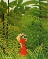 森の中の赤い服を着た女 アンリ・ルソー ポスト印象派 素朴な原始主義